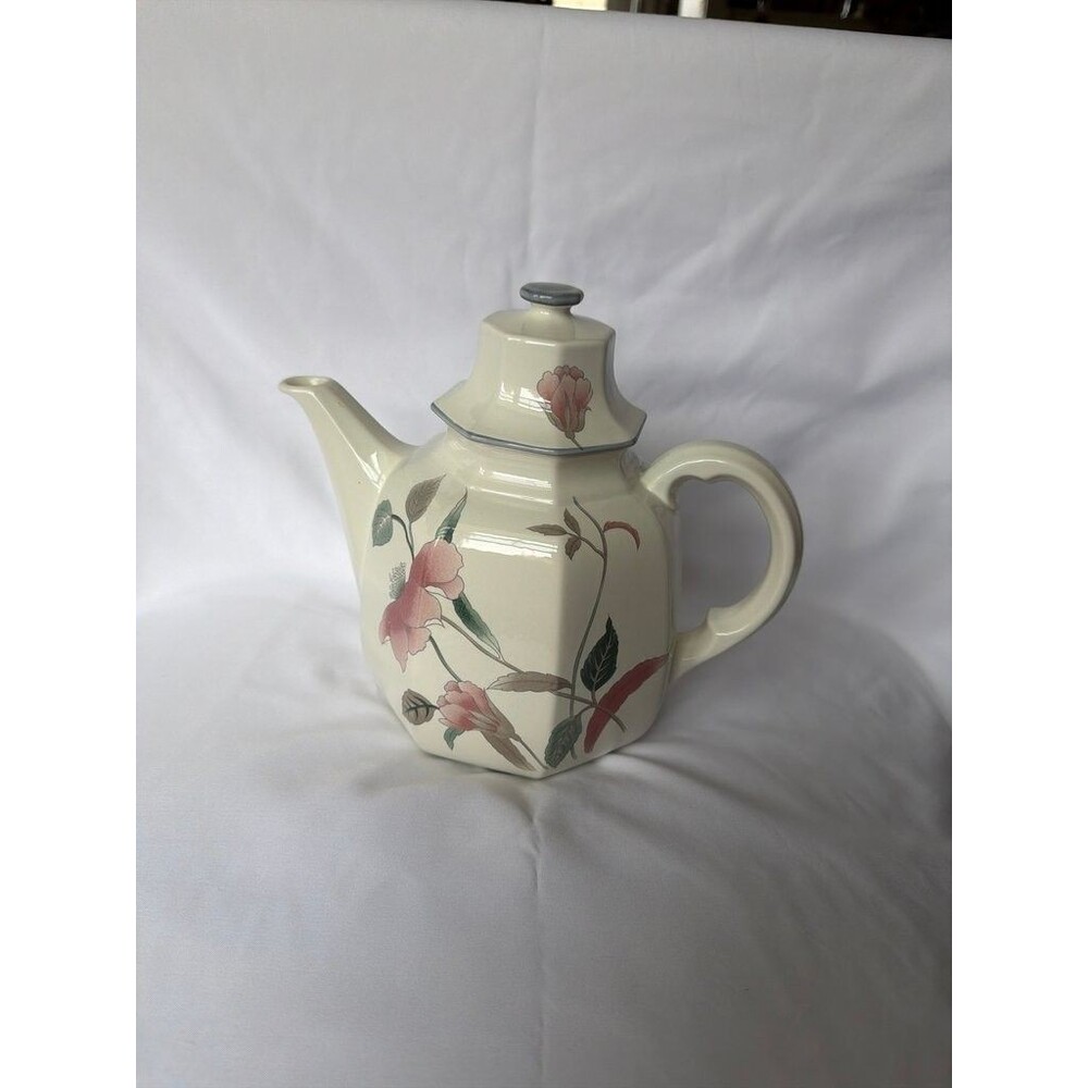 Vintage Mikasa Continental Silk Flowers Teapot with Lid